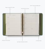 2026-2027 17-Month Academic Covered Spiral Planner - Paisley Stripe