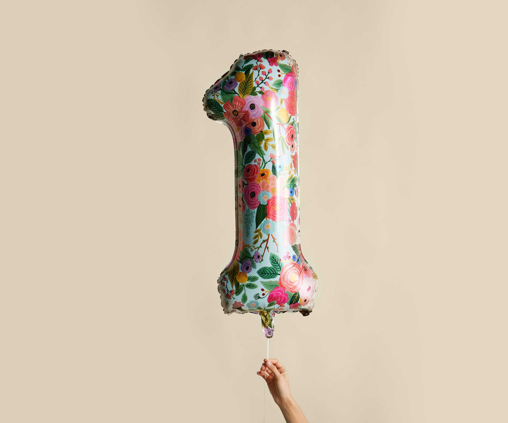 Numbered Foil Balloon - Garden Party