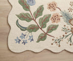 Strawberry Fields Wool-Hooked Rug - Cream